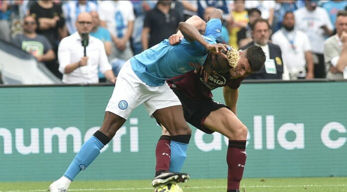 La Salernitana frena il Napoli, festa scudetto rinviata