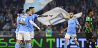 Lazio-Sassuolo 2-0, i biancocelesti restano al 2° posto