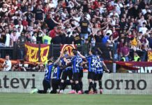 L’Inter non si ferma più, Dimarco e Lukaku stendono la Roma