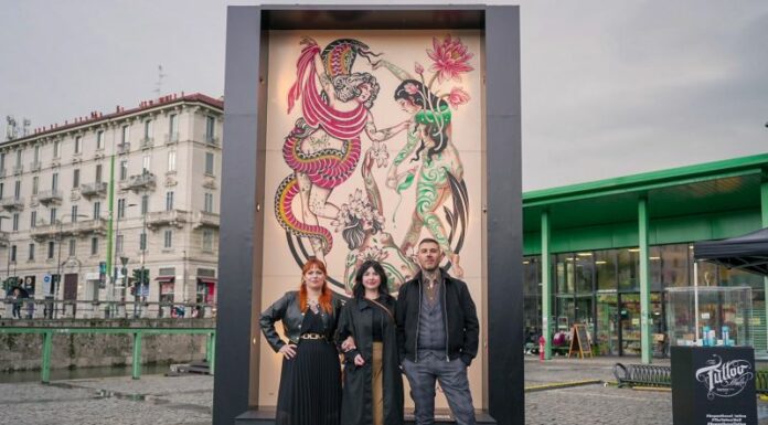 In mostra a Milano il tattoo-murales più grande al mondo