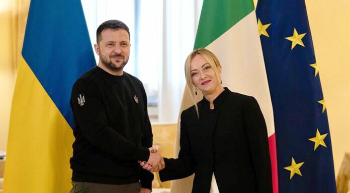 Meloni incontra Zelensky “L’Italia scommette sulla vittoria ucraina”