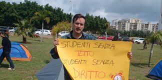 Caro affitti, studenti in tenda anche a Palermo