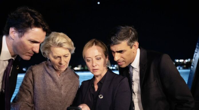 Maltempo, Meloni mostra ai leader del G7 le immagini dell’alluvione