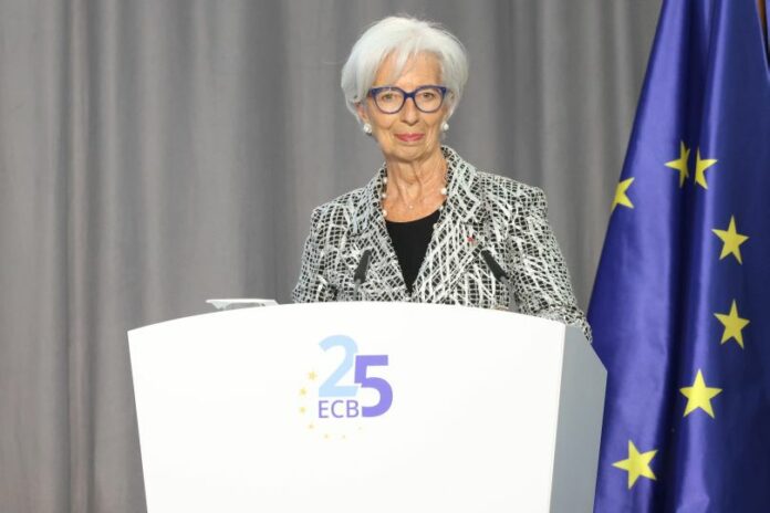 Germany, Frankfurt: 25th Anniversary of the ECB. Christine Lagarde, President of the European Central Bank