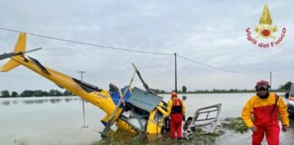 Maltempo, nel ravennate precipita un elicottero impegnato nei soccorsi