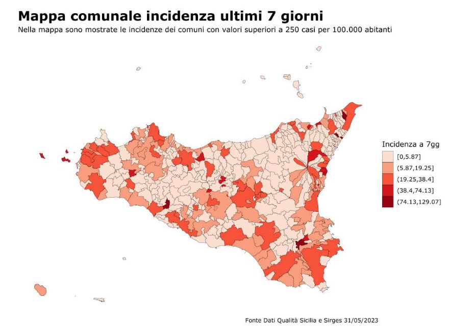 In aumento i casi di Covid in Sicilia, +118% nell’ultima settimana