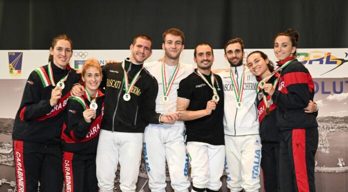 Assoluti, titoli a squadre di fioretto a Carabinieri e Frascati