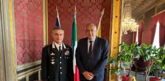 Il sindaco di Palermo incontra il Generale dei Carabinieri Giovanni Truglio
