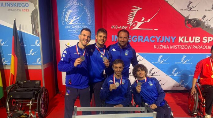 Azzurri del Fioretto d’argento, 9^ medaglia alla Cdm Paralimpica