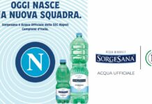 Sorgesana è l’acqua ufficiale della SSC Napoli