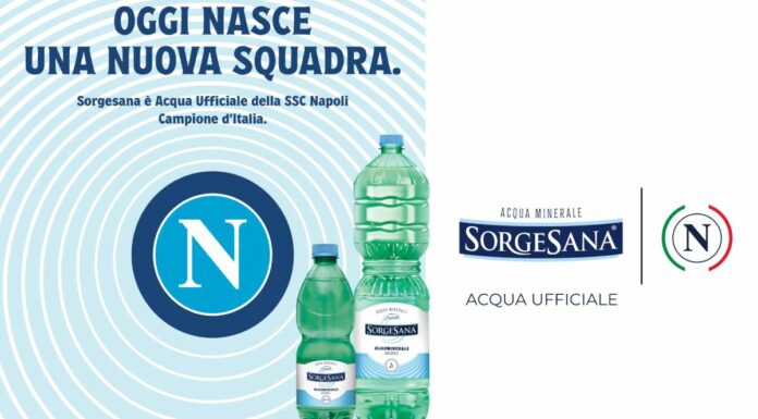Sorgesana è l’acqua ufficiale della SSC Napoli