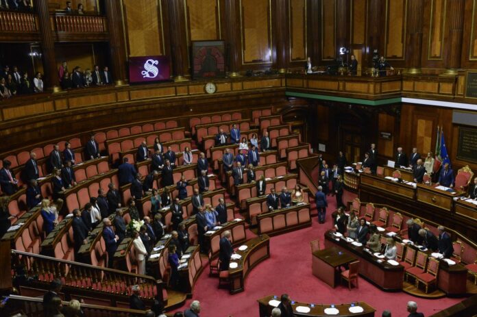 Commemorazione di Silvio Berlusconi nell' aula del Senato