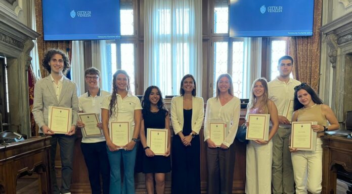 Diplomati con 100 e lode ricevuti a Ca’ Loredan dalla presidente Damiano