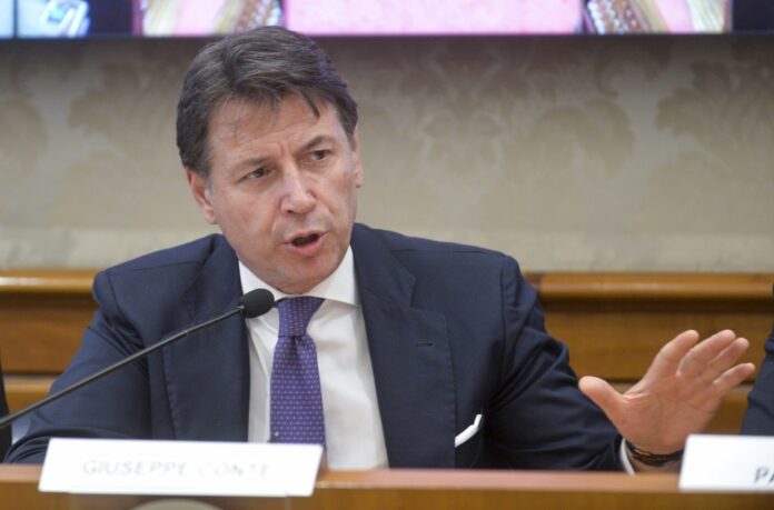 Conferenza stampa del M5S sulla situazione del lavoro nelle aziende di Daniela Santanchè al termine dell' informativa della ministra in aula al Senato