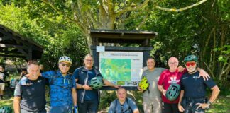Presidente Toti visita entroterra savonese, bike tour su Colle Melogno