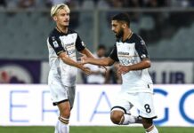 Il Lecce rimonta due gol, fermata sul 2-2 la Fiorentina
