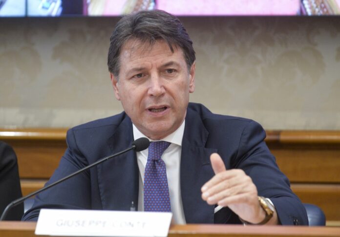 Conferenza stampa del M5S sulla situazione del lavoro nelle aziende di Daniela Santanchè al termine dell' informativa della ministra in aula al Senato