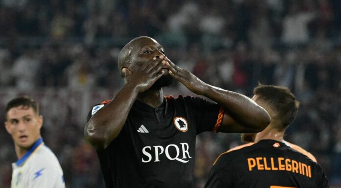 La Roma batte 2-0 il Frosinone, a segno Lukaku e Pellegrini