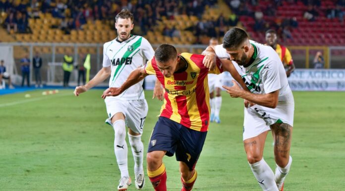 Krstovic replica a Berardi, Lecce-Sassuolo 1-1