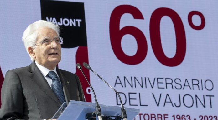 Vajont, Mattarella “Coltivare la memoria compito della Repubblica”