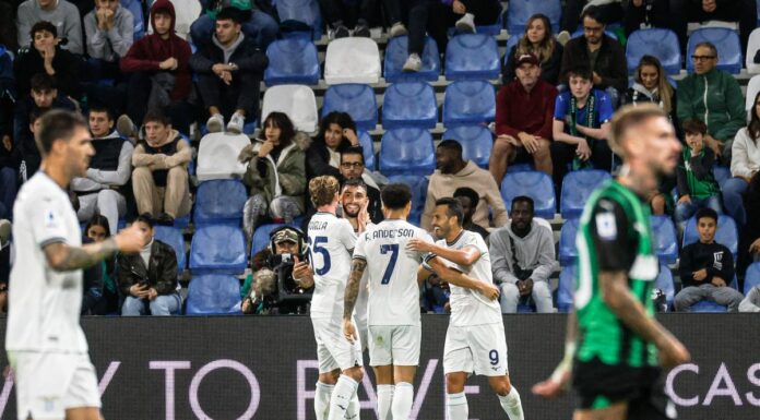La Lazio continua a risalire, 2-0 al Sassuolo
