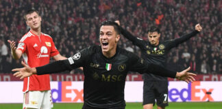 Il Napoli vince 1-0 a Berlino, decide il gol di Raspadori