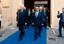 Inaugurato cantiere a Palazzo San Felice, Mattarella ringrazia Sangiuliano