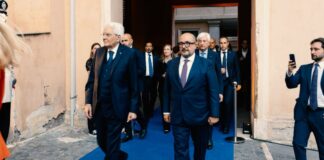 Inaugurato cantiere a Palazzo San Felice, Mattarella ringrazia Sangiuliano