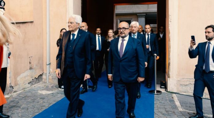 Inaugurato cantiere a Palazzo San Felice, Mattarella ringrazia Sangiuliano