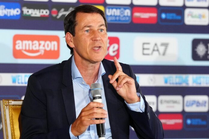NAPLES, ITALY June 19: press conference, PK, Pressekonferenz for the presentation of Rudi Garcia as coach of SSC Napoli