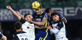 Il Lecce scappa, il Verona lo riprende: 2-2 al Bentegodi