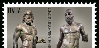 Un francobollo per il 50° anniversario della scoperta dei Bronzi di Riace