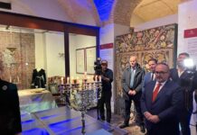 Sangiuliano al Museo Ebraico di Roma per l’accensione della Channukià