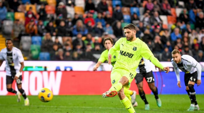L’Udinese non sa più vincere, il Sassuolo rimonta con Berardi