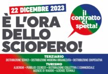 22 dicembre scioperano lavoratori del Terziario, Commercio e Turismo