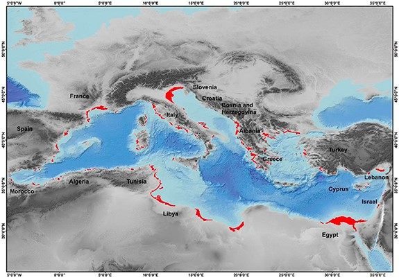 Mediterraneo, al rialzo stime su aumento del livello marino sulle coste