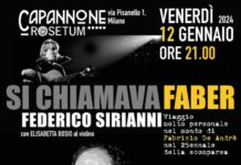 25 anni senza De Andrè, omaggio di Federico Sirianni al Rosetum Milano