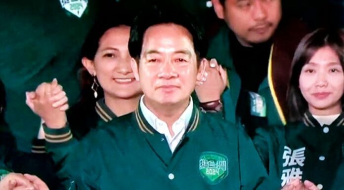William Lai nuovo presidente di Taiwan, “Ha vinto la democrazia”