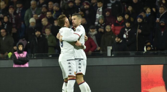 Il Genoa vince 2-1 in rimonta a Salerno