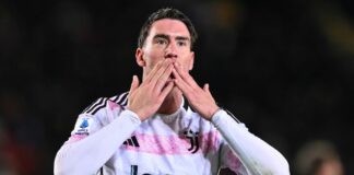 La Juventus vince 3-0 a Lecce e vola in vetta