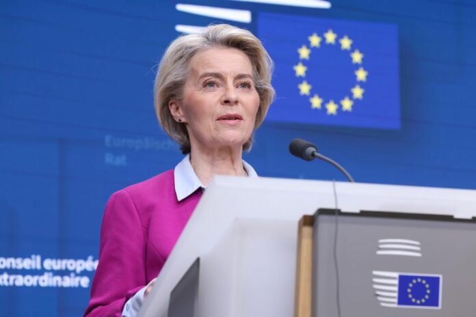 Belgium Brussels: The European Commission President Ursula von der Leyen and the President of the European Council Charles Michel