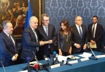 Piantedosi in Prefettura a Palermo, consegnato bene confiscato alla mafia