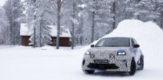 Alpine A290,primi test nuova sportiva elettrica al circolo polare artico