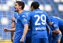 Colpo Empoli, Bastoni gela il Sassuolo nel recupero