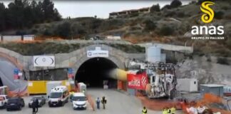 Statale Jonica, abbattuto diaframma canna sud della galleria Roseto 1