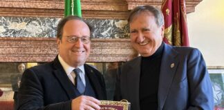 Sindaco Brugnaro riceve ex presidente francese Hollande