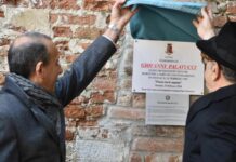 Un albero di ulivo e una targa per ricordare Giovanni Palatucci