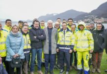 Lecco, Salvini e Fontana inaugurano i lavori del nuovo ponte Manzoni