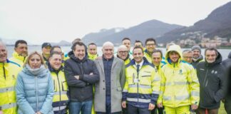Lecco, Salvini e Fontana inaugurano i lavori del nuovo ponte Manzoni