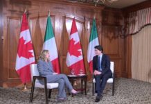 G7, Meloni a Trudeau “Puntiamo a risultati concreti e incisivi”